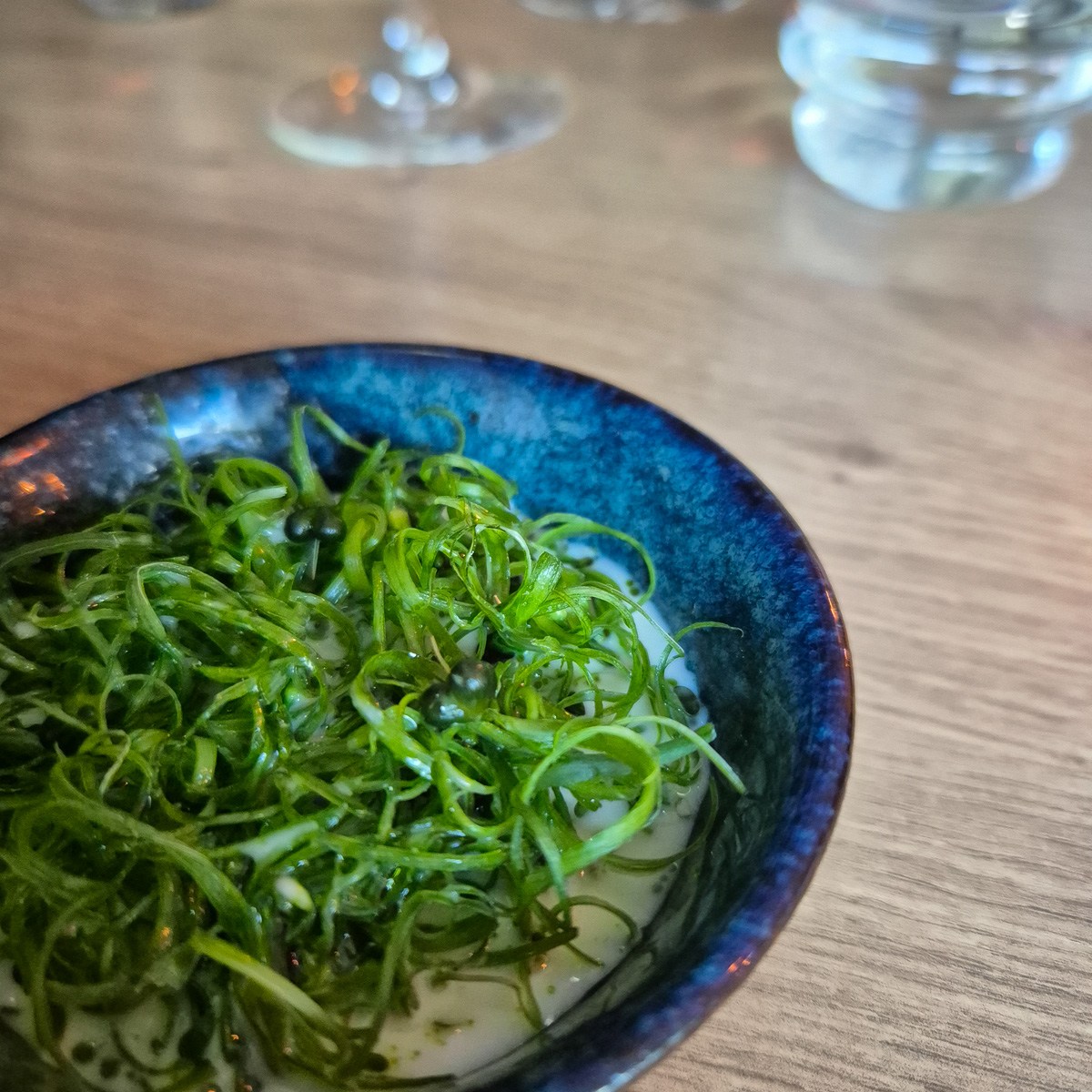 Spring greens form the tasting menu by restaurant Kajo in Tampere