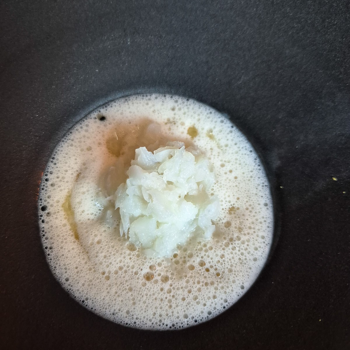 Halibut dish from the tasting menu in restaurant Kajo in Tampere