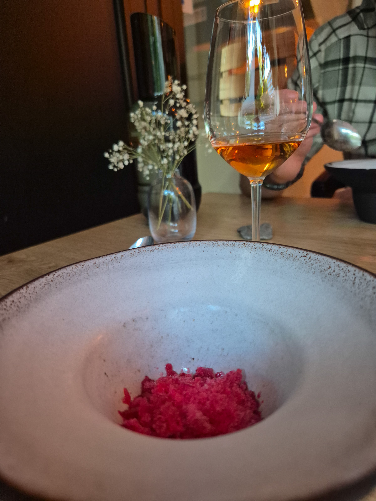 First dessert from the tasting menu in restaurant Kajo in Tampere