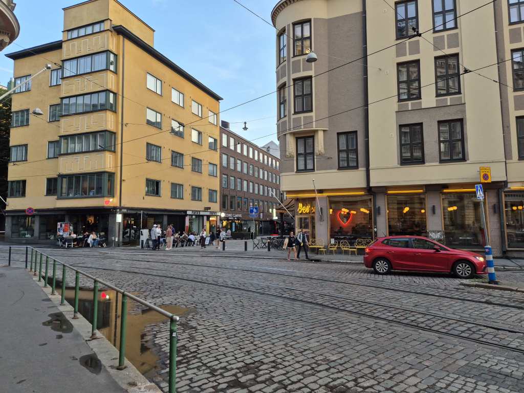 Entrance of Yes Yes Yes vegetarian restaurant in Helsinki