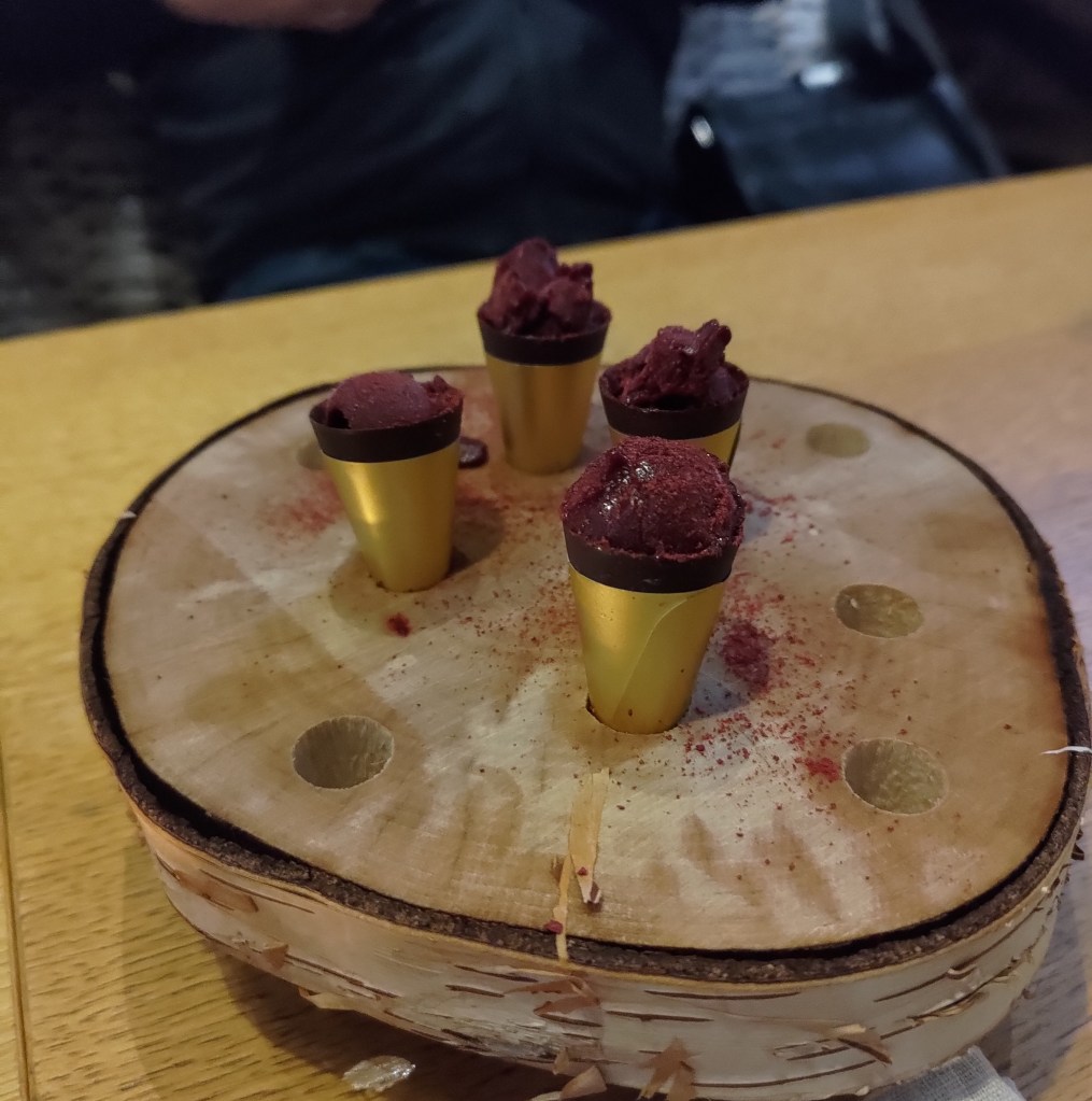 Lapland Hotels' Dabbal restaurants tasting menu palate cleanser