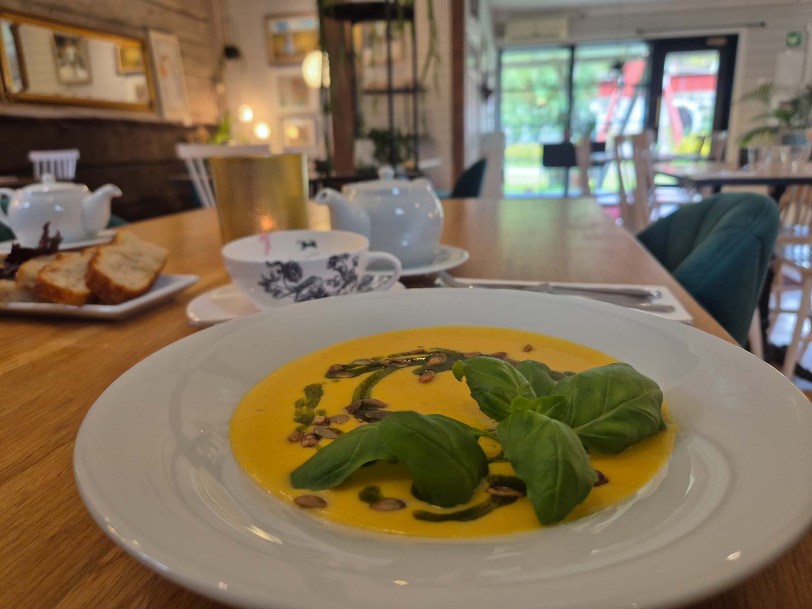 Seasonal lunch soup served at TeaHouse of Wehmais